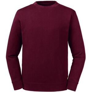 Russell Athletic Unisex Adults Pure Organic Reversible Sweatshirt (Burgundy) Cotton - Size X-Small