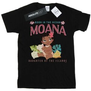 Disney Womens/ladies Moana Born In The Ocean Cotton Boyfriend T-Shirt (Black) - Size Large