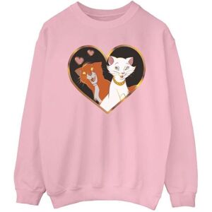 Disney Womens/ladies The Aristocats Heart Sweatshirt (Pink) - Size Small