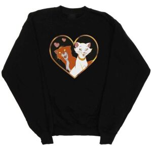 Disney Womens/ladies The Aristocats Heart Sweatshirt (Black) - Size Small