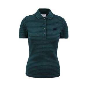 Lacoste Slim Fit Womens Green Polo Shirt Cotton - Size 10 Uk