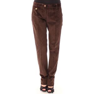 Dolce & Gabbana Womens Brown Corduroys Straight Logo Casual Pants - Red Cotton - Size Medium