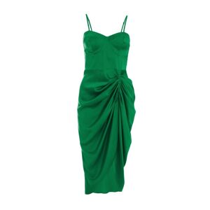 Quiz Womens Jade Green Ruched Corset Midi Dress - Size 18 Uk