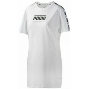 Puma Short Sleeve Crew Neck White Womens Sports Dress 579558 02 Cotton - Size X-Small