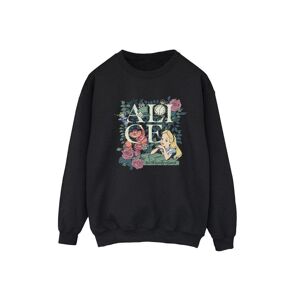 Disney Womens/ladies Alice In Wonderland Leafy Garden Sweatshirt (Black) - Size Medium
