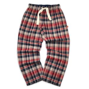 Mini Vanilla Navy / Beige / Red Brushed Check Unisex Pyjama Lounge Pants Cotton - Size X-Small
