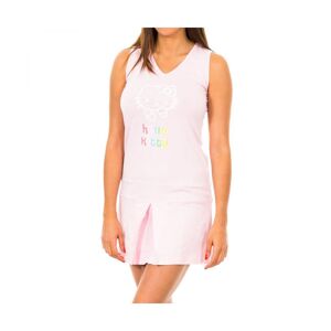 Disney Womens Hello Kitty V-Neck Sleeveless Dress Ba453 Woman - Pink Cotton - Size Small