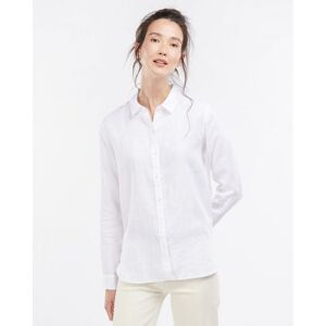 Barbour Marine Womens Long Sleeve Shirt - White - Size 14 Uk