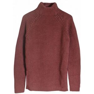 Selezione Grigio Womens Ribbed Fisherman Jumper - Burgundy - Size Medium