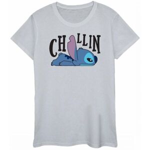 Disney Womens/ladies Lilo And Stitch Chillin Cotton T-Shirt (Sports Grey) - Light Grey - Size Large