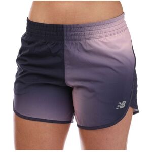 New Balance Womenss Printed Accelerate 5 Inch Shorts In Lilac - Size Uk 24-26 (Womens)