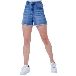 Dusk Womens Frayed Hem Denim Shorts - Blue - Size 18 Uk