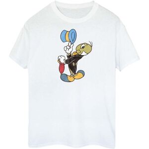 Disney Womens/ladies Pinocchio Jiminy Cricket Cotton T-Shirt (White) - Size Large