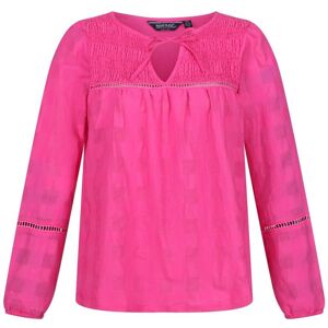 Regatta Womens/ladies Calluna Long-Sleeved Blouse (Pink Fushion) - Multicolour Cotton - Size 18 Uk