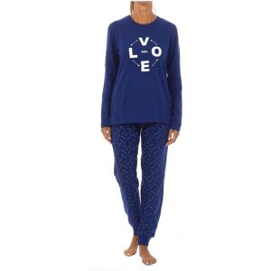 Kisses&love Love Arrows Kl45184 Womens Winter Pajamas - Blue - Size Large