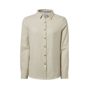 Craghoppers Womens/ladies Dornoch Marl Long-Sleeved Shirt (Light Raffia) - Beige - Size 8 Uk