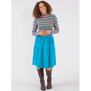 Kite Clothing Womens Shell Bay Cord Skirt - Blue Cotton - Size Large