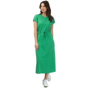 Only Womenss May Life Stripe Jersey Midi Dress In Green Cotton - Size 10 Uk