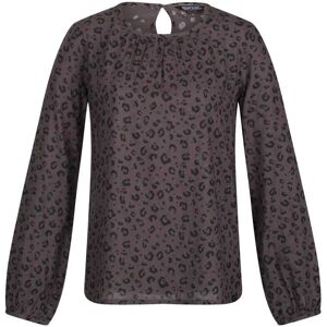 Regatta Womens/ladies Hadria Animal Print Blouse (Black) Viscose - Size 14 Uk