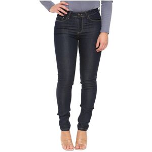 Enzo Womens Skinny Stretched Jeans - Indigo Blue Cotton - Size 8 Uk