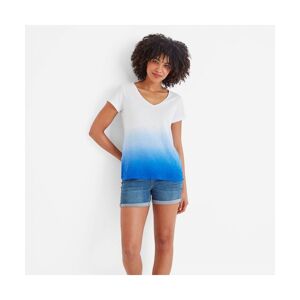 Tog24 Alexa Womens T-Shirt Mykonos Blue Cotton - Size 16 Uk
