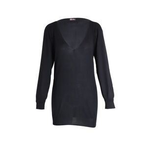 Stella Mccartney Pre-Owned Womens V-Neck Sweater In Black Cashmere Silk - Size It 38 (Women'S)