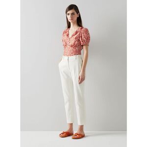 Lk Bennett Womens Bree Trousers, White Cotton - Size 6 Uk