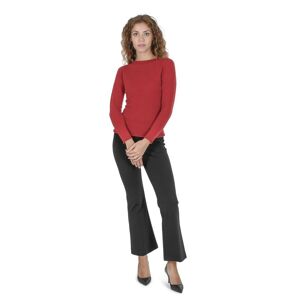 Crown Of Edinburgh Cashmere Womens Boat Neck Sweater Coe 007 Red - Size X-Small