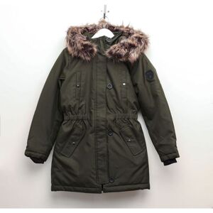 Only Womenss Iris Winter Parka Jacket In Green - Size 16 Uk