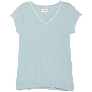 Mistral Womens Organic Cotton V-Neck T Shirt - Blue - Size 8 Uk