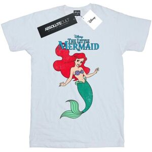 Disney Womens/ladies The Little Mermaid Line Ariel Cotton Boyfriend T-Shirt (White) - Size Large