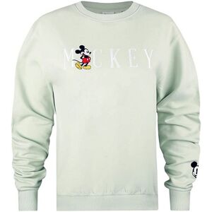 Disney Womens/ladies Mickey Mouse Embroidered Sweatshirt (Sage) - Grey - Size Large