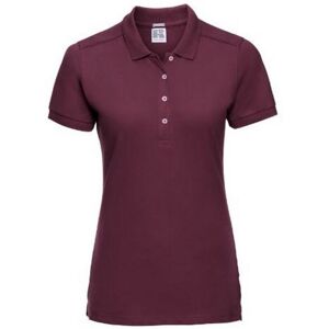 Russell Athletic Womens/ladies Stretch Short Sleeve Polo Shirt (Burgundy) - Size X-Small