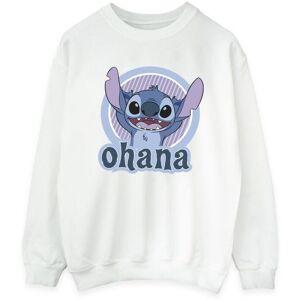 Disney Womens/ladies Lilo And Stitch Ohana Circle Sweatshirt (White) - Size Medium