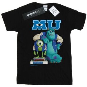 Disney Womens/ladies Monsters University Poster Cotton Boyfriend T-Shirt (Black) - Size Large