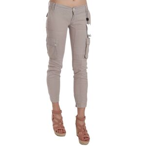 Dolce & Gabbana Womens Casual Fitted Khaki Trousers Pants - Grey Cotton - Size X-Small