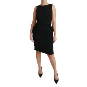 Dolce & Gabbana Floral sheath stretch formal dress black It50 | uk18 | xxl