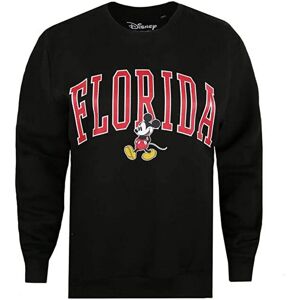 Disney Womens/ladies Mickey Mouse Varsity Sweatshirt (Black/red) - Size Medium