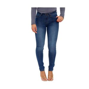 Enzo Womens Skinny Stretched Jeans - Blue/navy Cotton - Size 8 Uk
