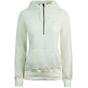 Nike Long Sleeve 1/2 Zip Up White Womens Fitted Hoodie 322256 100 Cotton - Size X-Small