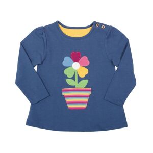 Kite Clothing Girls Rainbow Flower Tunic - Navy Cotton - Size 0-3m