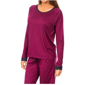 Tommy Hilfiger Womens Long Sleeve Round Neck T-Shirt 1487904686 Woman - Violet Modal - Size X-Small