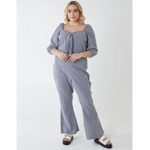 Blue Vanilla Womens Edie - Curve Gingham Jumpsuit - Black Cotton - Size 20 Uk