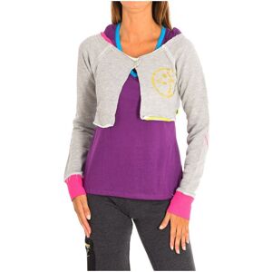 Zumba Womens Long Sleeve Cardigan Z1t00475 - Grey Cotton - Size Medium