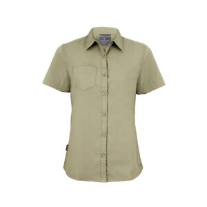 Craghoppers Womens/ladies Expert Kiwi Short-Sleeved Shirt (Pebble Brown) - Brown/green - Size 8 Uk