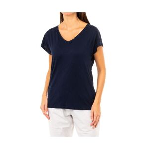 Tommy Hilfiger Womenss Short-Sleeved V-Neck T-Shirt 1487904682 - Blue Modal - Size Large