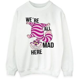 Disney Womens/ladies Alice In Wonderland All Mad Here Sweatshirt (White) - Size Small