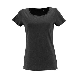 Sols Womens/ladies Milo Marl Organic Fitted T-Shirt (Charcoal) - Size Large