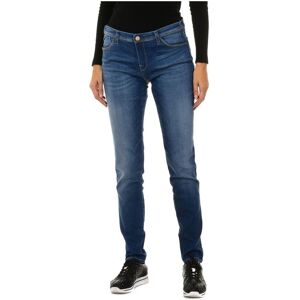 Armani Womenss Long Worn-Effect Denim Pants Made Of Stretch Fabric 3y5j28-5d0zz - Blue Viscose - Size 25 (Waist)