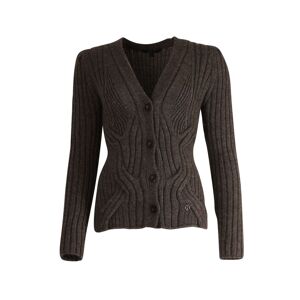 Gucci Pre-Owned Womens Fitted Modern Knit Cardigan In Grey Wool Wool (Archived) - Size Large
